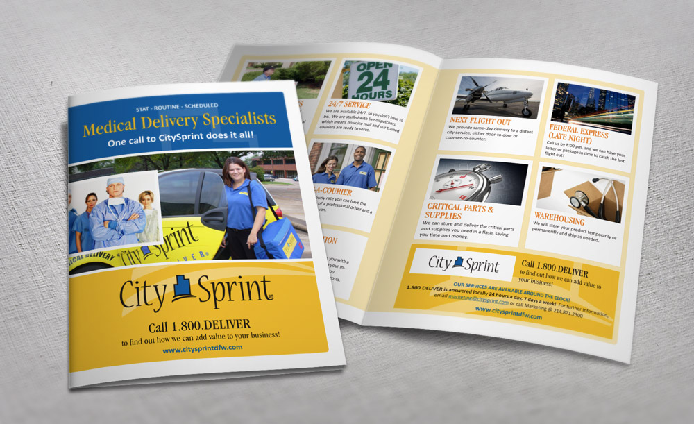 City Sprint folder brochure