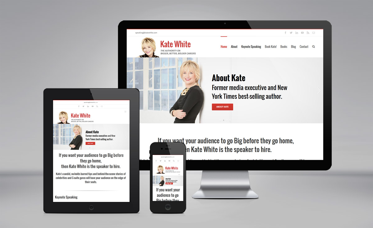 Kate White website by PRinc