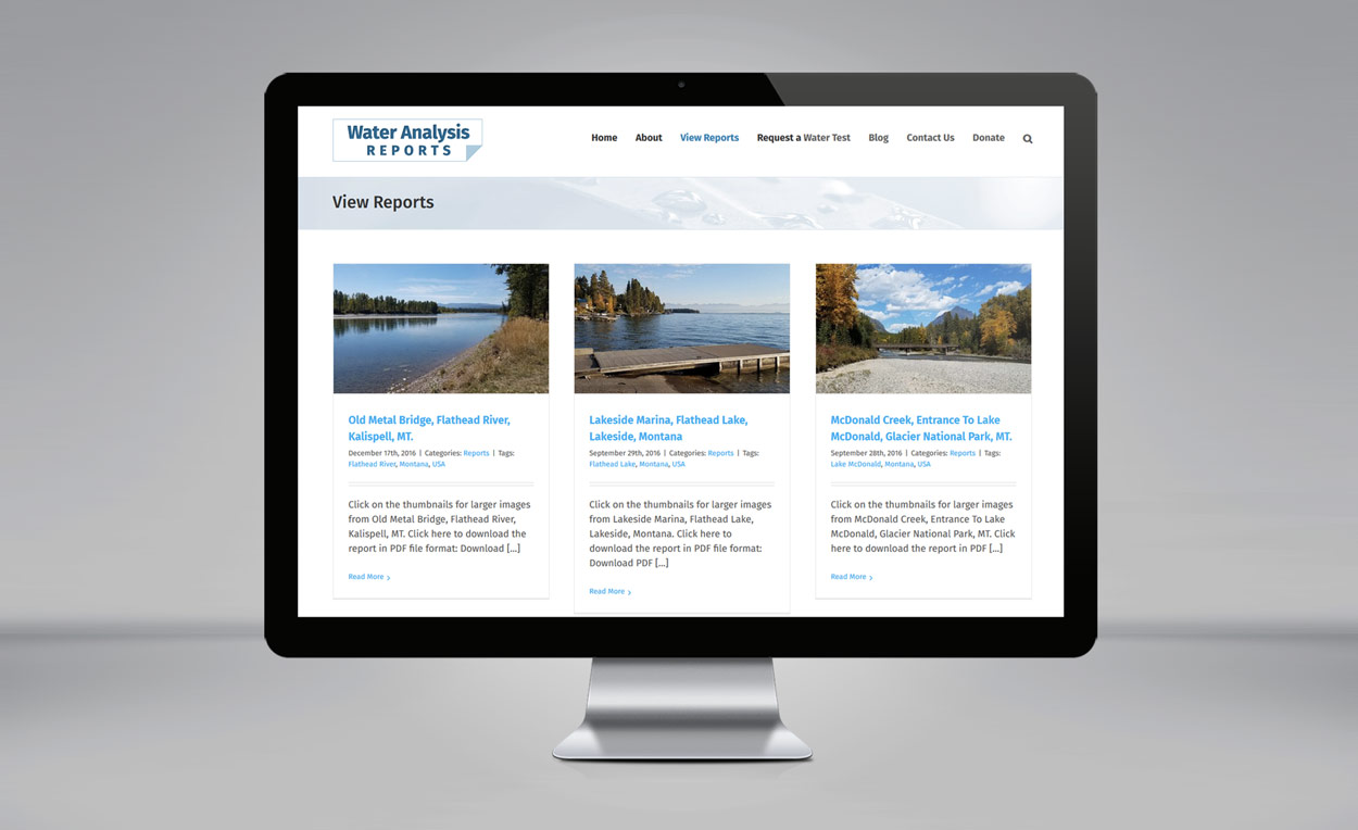The Water Search website