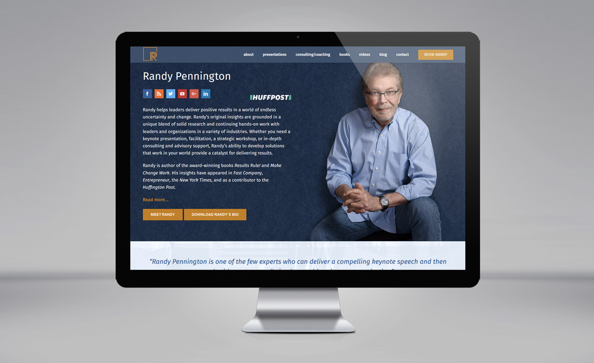Randy Pennington website design update