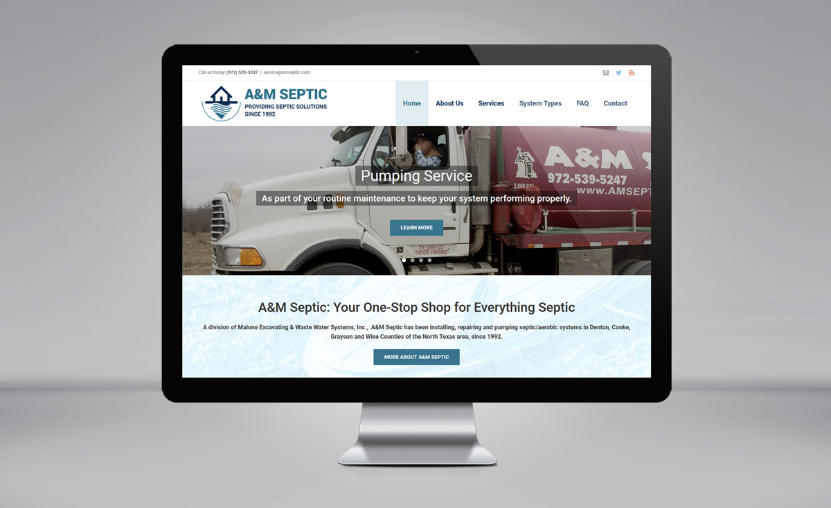 A&M Septic website