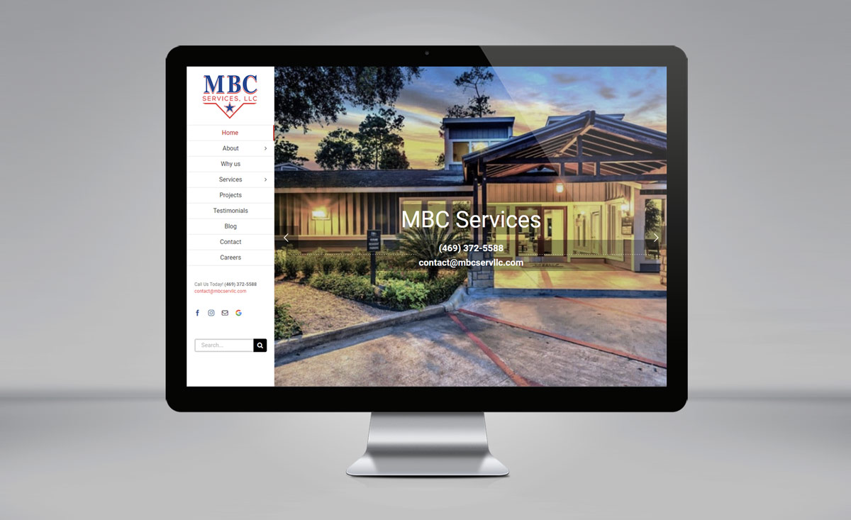 MBC Services website design